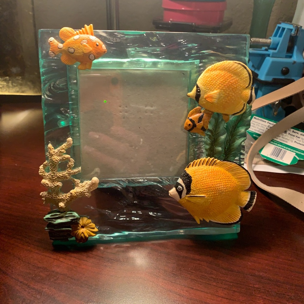 Vintage Beautiful Aquatic Fish-Themed Photo Frame